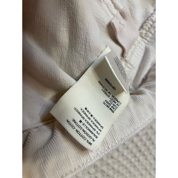 Pilcro by Anthropologie High-Rise Skinny Ivory Corduroy Pants Size 27 Minimalist - Picture 9 of 14